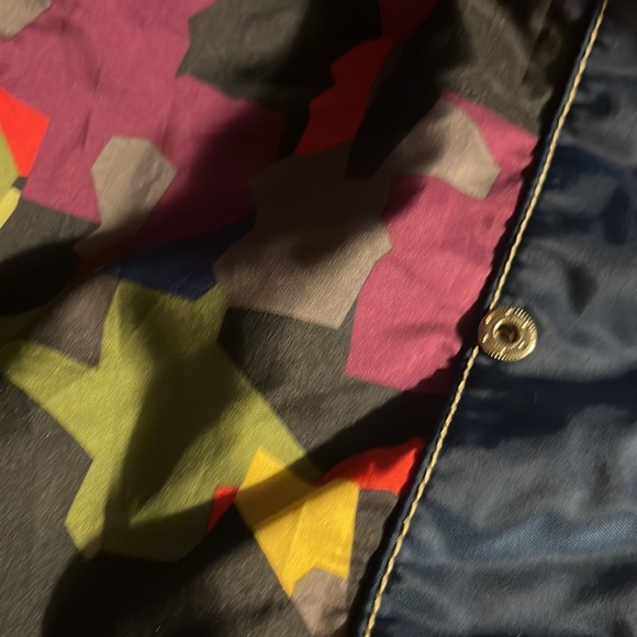 Nine West Large Classic Two Handle Blue Tote Style Handbag Purse - Picture 4 of 7